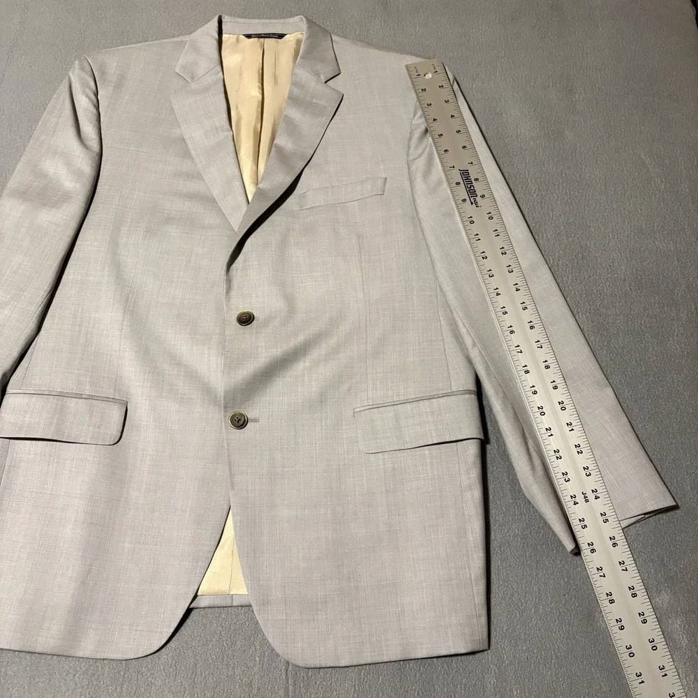 Loro Piana Blazer‎ 44R Light Gray Super 120'S Wool Canada Saks Fith Ave Jacket